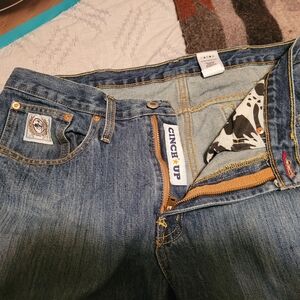 Cinch Classic Blue Jeans with Patterned Lining